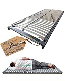 AM Qualitätsmatratzen Stabiler Lattenrost 90x200cm - bis 240 kg belastbar - fertig montiert - XXL Lattenrost in 90x200 cm - Auch bei Übergewicht geeignet