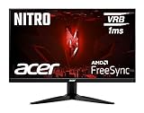 Acer Nitro KG241YA Gaming Monitor 23.8 Zoll (60 cm Bildschirm) Full HD, 75Hz HDMI, 60Hz VGA, 1ms (VRB), HDMI 1.2, DP 1.2, FreeSync, Schwarz