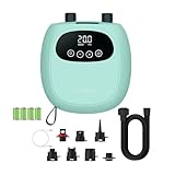 dwndpump SUP Pumpe Elektrische 20PSI, Schnelles Aufladen SUP Pumpe Elektrisch mit Akku, Tragbar Elektrische Luftpumpe, Aufblasen und Entleeren, Luftpumpe für Kajaks, Windflügel (mit 7 Ventil Adaptern)