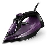 Philips Series 5000 Dampfbügeleisen – 2400 W, konstante Dampfleistung 45 g/min, Dampfstoß 180 g, Vertikaldampf, SteamGlide Plus Bügelsohle, schwarz/lila (DST5030/80)