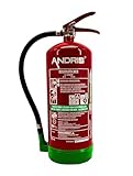 ANDRIS® 6L Schaumfeuerlöscher, fluorfrei (FF) 6L Schaum AB, (27A, 144B) mit Manometer, inkl. Wandhalterung und Instandhaltungsnachweis von ANDRIS®