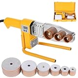 Profi Muffenschweißgerät,Muffenschweißgerät mit Digitalanzeige Rohrschweißmaschine 20–63mm,Kunststoff Rohre Schweißerfür Stumpfschweißen von PPR, PE, PVC, PP, PB, PPN
