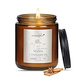 Aromahpure Premium Black Screw Jar Candle | Cinnamon Scented Candle | 100% Soy Wax, Smokeless Candle | Pack of 1 | Long Lasting Aroma Candles| Scented Candles for Home Décor