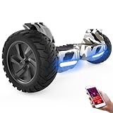 GeekMe Hoverboards Offroad 8.5 Zoll, SUV Hoverboards mit APP, Bluetooth Lautsprecher, Doppelmotor, LED Lichter, All Terrain Hoverboards für Kinder und Erwachsene
