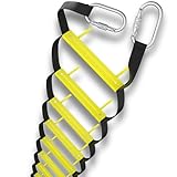 ISOP Feuerleiter 8m | Einziehbare Leitern für 2-Stöckige Häuser | Kompakt & Tragbar | Strickleiter Geeignet für Balkon Flucht | Rettungsleiter 8m für Notfall | Leichtes Seil Leiter | Aluminiumleiter