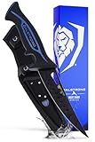 DALSTRONG Curved Boning Knife - 6 inch - Night Shark Series - 7CR17MOV High Carbon Steel - Titanium Coated Blade - Water Outdoor & Fishing - Polypropylene Handle - Nylon Sheath - NSF Certified