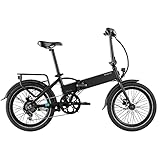 LEGEND EBIKES Monza, E Bike Elektrofahrrad Herren und Damen, Fahrrad Auswechselbare Batterie 36V 14Ah, 25km/h, Elektrofahrräder 250W, E-Bike Klapprad 6 Gänge, Räder 20 ', Smartbike Schwarz