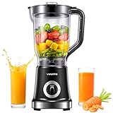 VINATO Standmixer, Professional Mixer Smoothie Maker, Mixer mit 3 Stufen und Pulse-Funktion