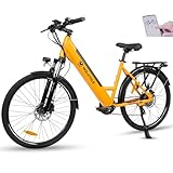 Molicycle E-Bike Damen 26 Zoll Tiefeinsteiger Trekkingrad E-Cityrad mit 36V 14.5Ah Akku - 110km Reichweite, Hydraulische Scheibenbremsen, EU-konformes Ebike mit APP