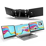 Teamgee Portable Monitor für Laptop, 14’’ FHD Laptop Monitor Erweiterung, Plug und Play Display für Mac, Wins, Android, Dex PC mit 13'-17' Bildschirme