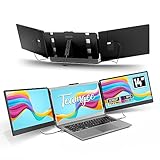 Teamgee Portable Monitor für Laptop, 14’’ FHD Laptop Monitor Erweiterung, Tragbarer Monitor Plug und Play Display für Mac, Wins, Android, Dex PC mit 13'-17' Bildschirme