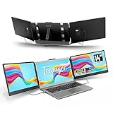 Teamgee Portable Monitor für Laptop, 14’’ FHD Laptop Monitor Erweiterung, Plug und Play Display für Mac, Wins, Android, Dex PC mit 13'-17' Bildschirme