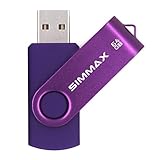 SIMMAX USB Sticks 64GB USB-Flash-Laufwerk Rotate Metall USB 2.0 Speicherstick (64GB Lila)