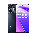 realme C55 Smartphone 4g, 64-Megapixel-Kamera mit KI, bis zu 6 GB RAM + 128 GB ROM, 33 W SUPERVOOC-Aufladung, großer 5000-mAh-Akku, ultradünnes 7,89-mm-Design, schwarz in regnerischer Nacht
