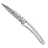Deejo Taschenmesser NAKED 15g Tattoo TERRA INCOGNITA, Silber