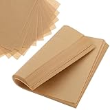 100 Stück Ungebleichte Backpapier, 20x20cm Rechteckig Pergamentpapier Antihaft-Backpapier Burger Papier für Blätterteig Backen, Grillen, Kochen, Dämpfen, Frittieren, Pizza, Ofen