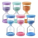 6 Stück Bunter Sanduhren für Kinder,Buntes Sanduhren Set 1//5/10/15/20/30 Minuten,Sanduhr Kinder für das Leben der Kinder,Lernen,Spiel Timing,Kreative Geschenke，die Dekoration im Home Office