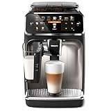 Philips Serie 5400 Kaffeevollautomat – LatteGo Milchsystem, 12 Kaffeespezialitäten, Intuitives Display, 4 Benutzerprofile, Chrom (EP5447/90)