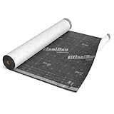 Isolbau Unterspannbahn SPB 135 SKS, 75 m² Rolle (1,5 x 50 m) - Selbstklebende Dachfolie 135 g/m² & 2 Klebestreifen - Dampfdurchlässige Unterdeckbahn, wasserdicht und witterungsbeständig