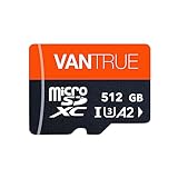 VANTRUE 512GB microSD Speicherkarte, UHS-I U3 4K, inkl. Adapter, Kompatibel mit Dashcam, Smartphone, Tablet, Action Camera und Überwachung Kamera (512G)