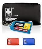 Thomatex® KFZ Verbandstasche 2024/2025 [DIN 13164-2022] – Kompakter Verbandskasten – Lange Haltbarkeit – Erste-Hilfe-Set, StVO-konform – Schwarz