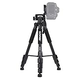 Qukaim Zomei Q111 Kamera-Reisestativ, leicht, tragbar, Aluminiumlegierung, Schnellwechselplatte und Tragetasche für Canon, Nikon, DSLR-Smartphone, 142 cm