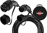 Brennenstuhl EV Typ 2 Ladekabel 22kW (E-Mobility Typ 2 auf Typ 2 Ladekabel 7m mit Tasche, IP55, tragbares Mode 3 Ladekabel für Elektro- & Hybridfahrzeuge BEV/PHEV)