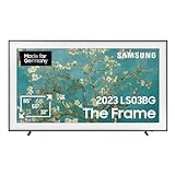 Samsung QLED 4K The Frame 85 Zoll Fernseher (GQ85LS03BGUXZG, Deutsches Modell), mattes Display, austauschbare Rahmen, Art Mode, Smart TV [2023]