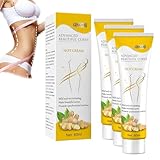 Abnehmen Schnell Fettverbrenner, Schnell Fett Verbrennende und Festigende Creme, GingerSlimming Hot Cream, Fett verbrennende Creme für Bauch Oberschenkel und Hintern (3PC, 60ML)