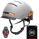 LIVALL Smart Helm, Fahrradhelm mit LED-Frontleuchten und Bremswarnleuchten, SOS-Alarm