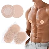 Abeillo 100 Stück Herren Atmungsaktiv Einweg Nippelpads, wasserdichte Anti-Friktion Unsichtbare Nipple Cover, Brustwarzenabdeckung für Läufer & Athleten