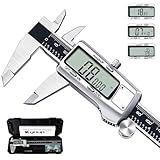 Kynup Digital Messschieber, 150 mm Schieblehre Digital Edelstahl, Elektronik Digitaler Messschieber Messwerkzeuge, LCD Display für Haushalt und Industrie Messung Messlehre, Schwarz