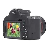 Digitalkamera für Fotografie, 4K 64MP Vlogging-Kamera, 12-Fach Anti-Shake-Zoom-Digitalkamera, 3in180 Flip-Screen, Kompakte Reisekamera für Wandern, Camping, Reisen