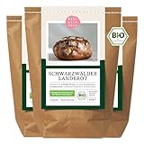 Bio Schwarzwälder Landbrot Brot Backmischung - Brotbackmischung für rustikales Brot - auch für Brotbackautomat geeignet - Bake with Love - (3er Pack)