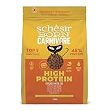 Schesir Born Carnivore Huhn und Ei, Trockenfutter für ausgewachsene Katzen, gebacken (Beutel mit 1,25 kg)