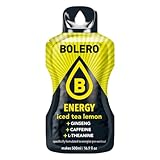 Bolero Energy Iced Tea Lemon 14 g x 12 Beutel | Sugar-Free Powder Drink | Vegan & Gluten-Free | For Active Lifestyles