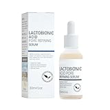 Porenverfeinerndes Serum Mit Laktobionsäure,Poren Verfeinerndes Serum,Sanfte Formel,Saubere Poren, Schrumpfende Poren,Straffende Haut,Reduziert Feine Linien,Gesichtsflüssigkeit Für Alle Haut
