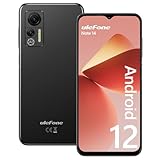 Ulefone Note 14 Handy Ohne Vertrag Günstig, Android 12 7GB+16GB/128GB erweiterbar 6,52 Zoll HD+ 4500mAh Smartphone Ohne Vertrag 8MP+5MP Kamera Dual SIM 4G Handys 3 Karte Slots Face ID GPS - Schwarz