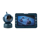 Babymoov Babyphone mit Kamera Yoo-Master Plus - 360 Grad Kamera mit Fernsteuerung, 5' Bildschirm, Sleep Technology, Nachtsicht, 2-Fach Zoom, Split Screen, 8 beruhigende Schlaflieder