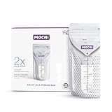 Mochi Muttermilchbeutel zum Einfrieren- Sterile, Dichte & BPA-freie Milch-Aufbewahrungsbeutel für stillende Mütter Muttermilch Sicher Aufbewahren - 25 Stücke