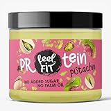 Feel Fit Protein Pistaziencreme, cremiger 24% Protein Brotaufstrich Ohne zucker, Ohne Palmöl, Zuckerarme & vegarisch, ideal auf Brot & für Desserts, low carb & keto 200g