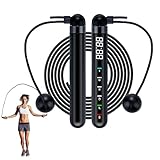 Springseil mit Digitalzähler für Erwachsene, Verstellbares Fitness Sprungseil mit Kalorienzähler, für Workout, Fitness, Kalorienverbrennung