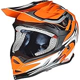 RX-964 Crosshelm Integralhelm Quad Cross Enduro Motocross Offroad Helm rueger, Größe:S (55-56), Farbe:Blau V/RCK