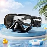 VOSOIR Taucherbrille Kinder, Schwimmbrille mit Nasenabdeckung, 180° Panorama Anti-Leck Schnorchelmaske für Kinder Jungen Mädchen Jugendliche 6-14