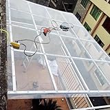 2 mm Polycarbonat-Dachplane für Gewächshaus, UV-Schutz, regenfeste Abdeckung, schlagfest und bruchsicher, ideal für Überdachung im Freien, Carport, leicht zu biegen (0,5 m x 2 m)