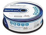 MediaRange BD-R 25GB 6-Fache Schreibgeschwindigkeit, Vollflächig bedruckbar, 25er Cakebox