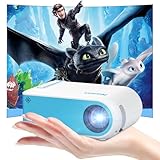 Nasin Mini Beamer, 1080P Unterstützter Tragbarer Filmprojektor, Heimkino und Außenbereich, Kompatibel mit IOS & Android Phone, Tablet, Laptop, TV Stick, Typ C, USB & HDMI, Beamer Bluetooth