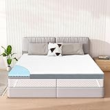 Zoelik Topper 180x200cm, 3D Airflow 8cm Gelschaum Matratzentopper, Atmungsaktive Memory Foam Mattress Topper fur Bett Boxspringbett Schlafsofa