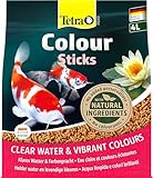 Tetra Pond Colour Sticks – Fischfutter für Teichfische, für natürliche Farbenpracht und klares Wasser, 4 L Beutel