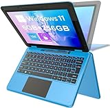 AWOW Touchscreen Laptop mit Stylus, 2 in 1 29,5 cm (11,6 Zoll) FHD Blau (Violett) Intel 4 Core Celeron N4120 Prozessor Windows 11 OS 6 GB RAM 256 GB M.2 SSD Speicher Kinder Convertible Laptop